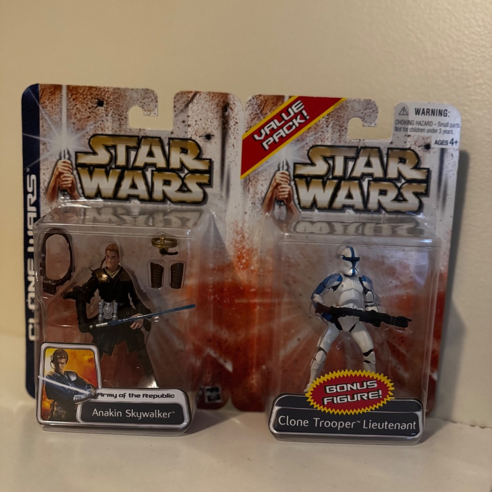 Star Wars Clone Wars Anakin Skywalker & Clone Trooper Lieutenant Value Pack 2003